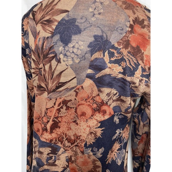 Soft Surroundings Women’s Top Thin Floral Bird Classic Print Size Small - Picture 4 of 10